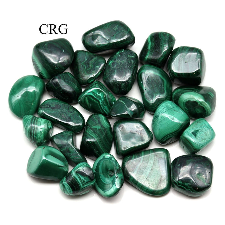 Malachite Tumbled Size 25 to 30 mm Bulk Wholesale Lot Crystal MineralsCrystal River Gems