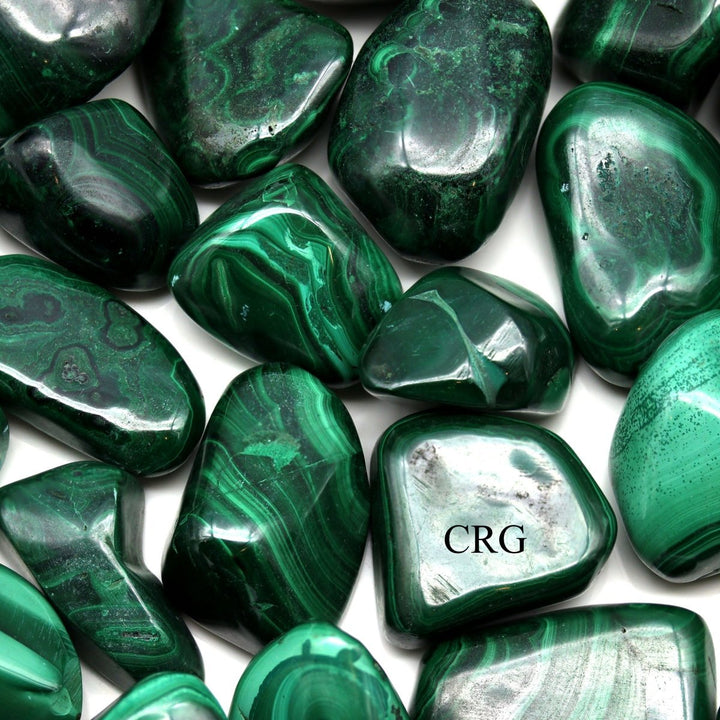 Malachite Tumbled Size 25 to 30 mm Bulk Wholesale Lot Crystal MineralsCrystal River Gems