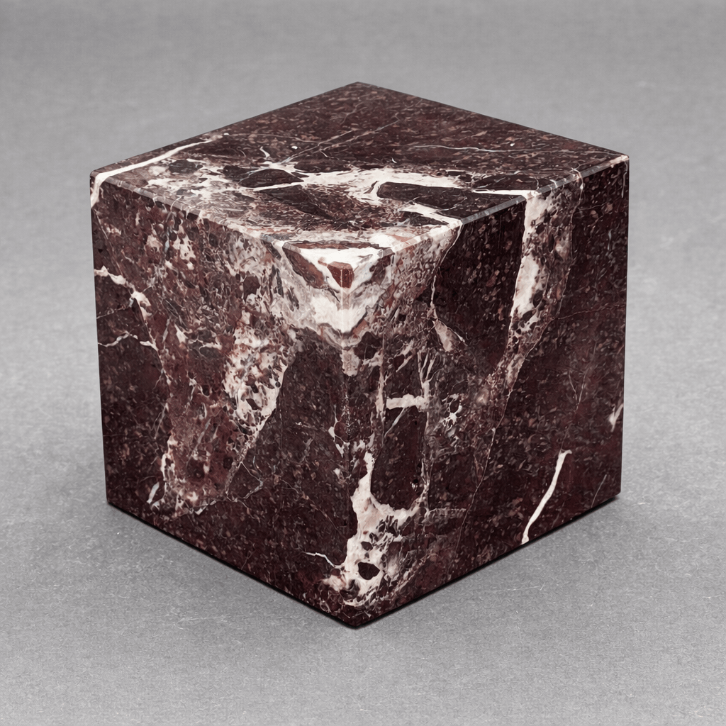 Marble Cube Desk Paperweight ( 4 inches ) Gemstone Office DecorCrystal River Gems