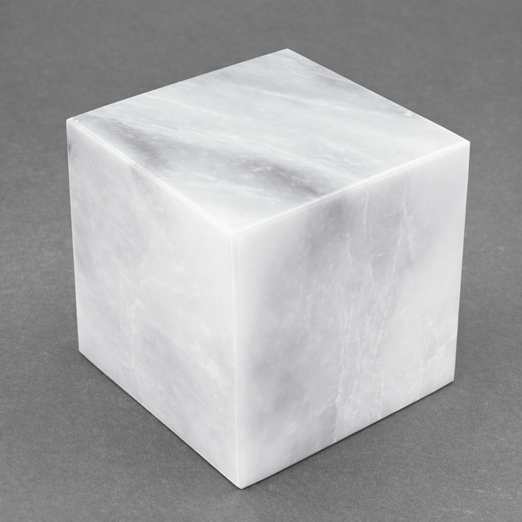 Marble Cube Desk Paperweight ( 4 inches ) Gemstone Office DecorCrystal River Gems