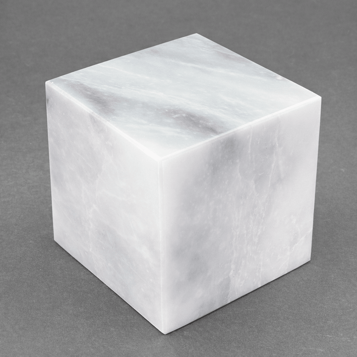 Marble Cube Desk Paperweight ( 4 inches ) Gemstone Office DecorCrystal River Gems