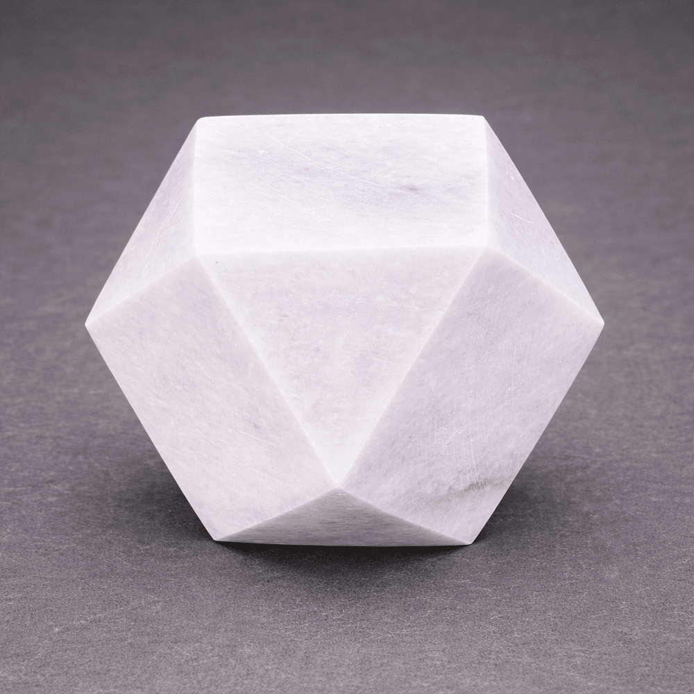 Marble Faceted Desk Paperweight ( 3 inches ) Gemstone Office DecorCrystal River Gems