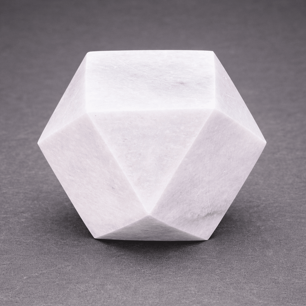 Marble Faceted Desk Paperweight ( 3 inches ) Gemstone Office DecorCrystal River Gems