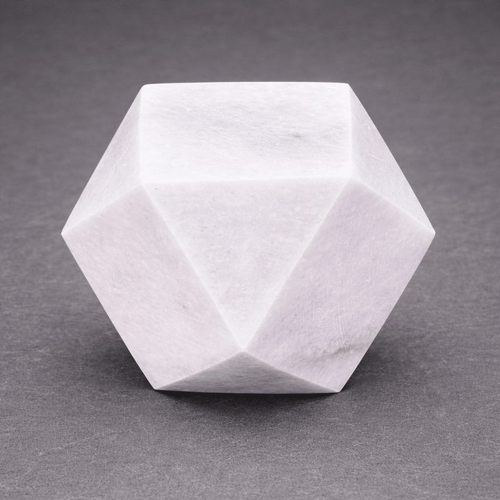 Marble Faceted Desk Paperweight ( 3 inches ) Gemstone Office DecorCrystal River Gems