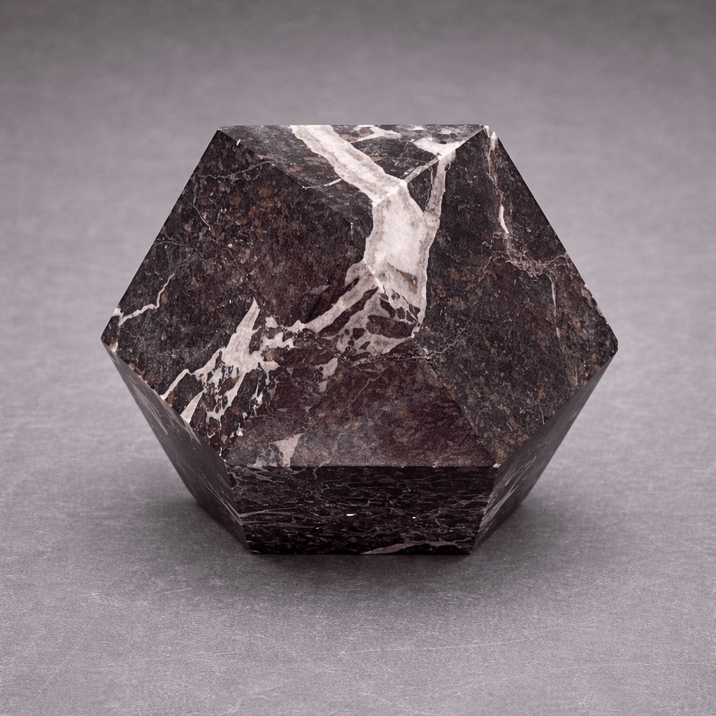 Marble Faceted Desk Paperweight ( 3 inches ) Gemstone Office DecorCrystal River Gems