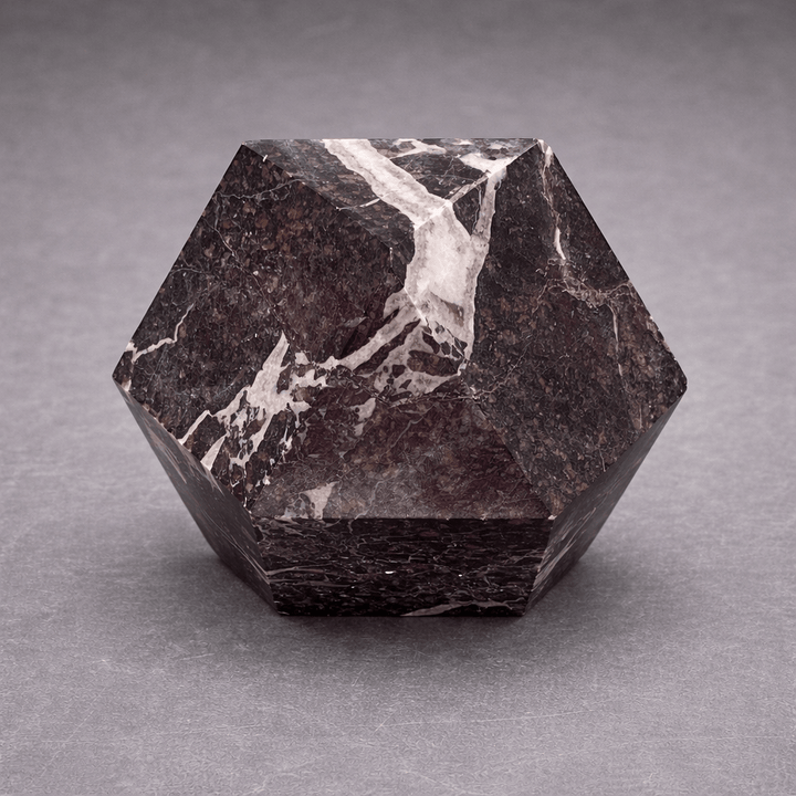 Marble Faceted Desk Paperweight ( 3 inches ) Gemstone Office DecorCrystal River Gems