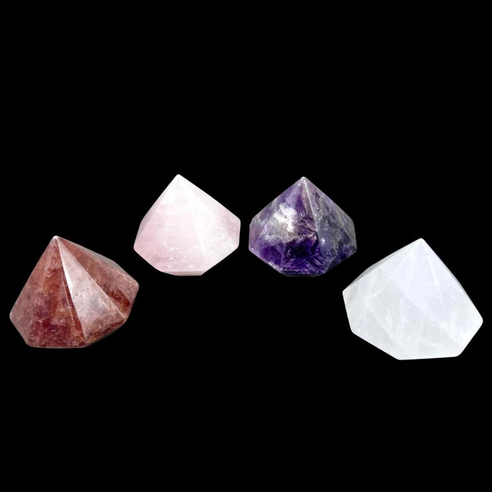 Mix Gemstone Diamond Shape CarvingCrystal River Gems