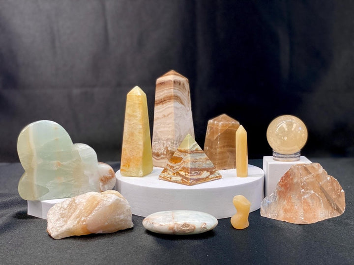 Mixed Calcite Crystal Bundle Lot (12 Pieces) Bulk Wholesale Gemstone Décor CollectionCrystal River Gems