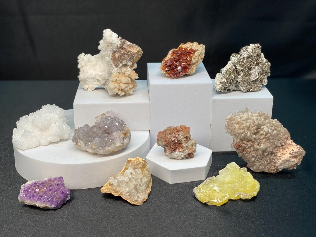 Mixed Crystal Cluster Bundle Lot (10 Pieces) Bulk Wholesale Gemstone Décor CollectionCrystal River Gems