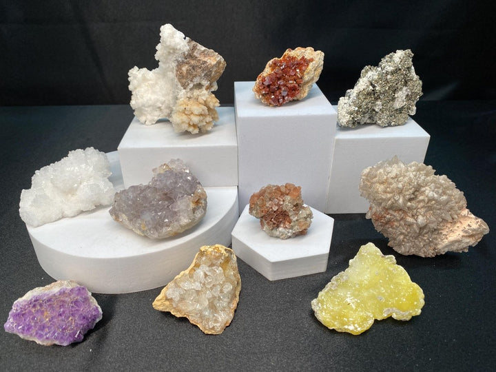 Mixed Crystal Cluster Bundle Lot (10 Pieces) Bulk Wholesale Gemstone Décor CollectionCrystal River Gems