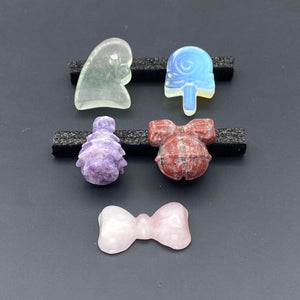 Mixed Gemstone Festive Holiday Figurines - 10 Piece Set