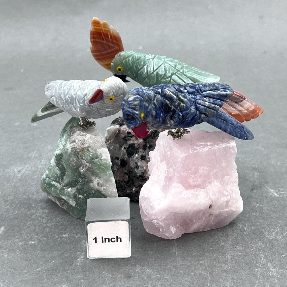 Mixed Gemstone Large Bird Animal Figurine with Removable Stone BaseCrystal River Gems