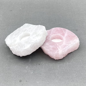 Mixed Gemstone Polished Face Slab Tea Light Candle Holder