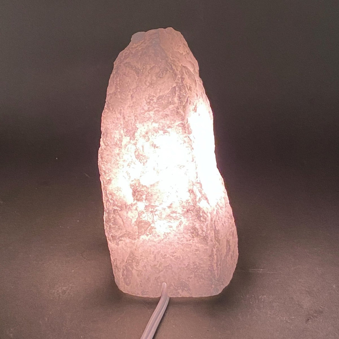 Mixed Gemstone Rough Boulder Lamp with Cord and BulbCrystal River Gems