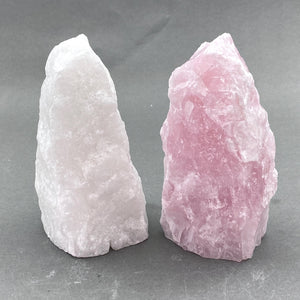 Large Quartz Gemstone Rough Boulder Lamp with Cord and Bulb
