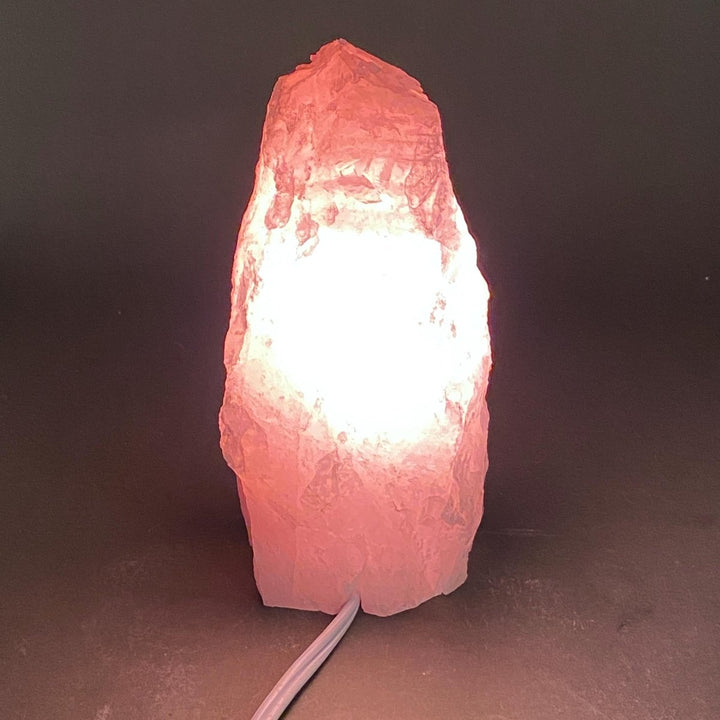 Mixed Gemstone Rough Boulder Lamp with Cord and BulbCrystal River Gems