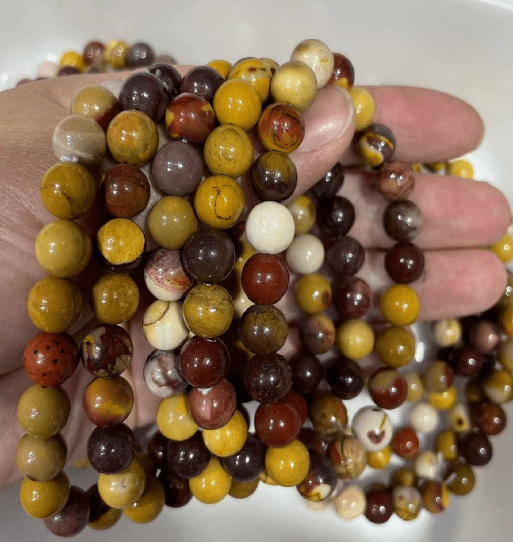 Mookite Tumbled Bead Stretch Bracelet (8mm)Crystal River Gems