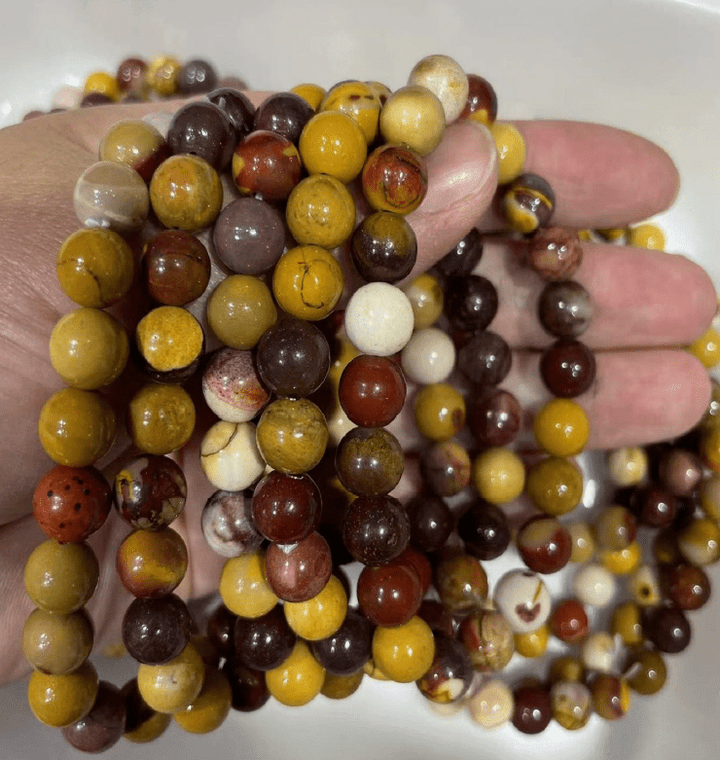 Mookite Tumbled Bead Stretch Bracelet (8mm)Crystal River Gems