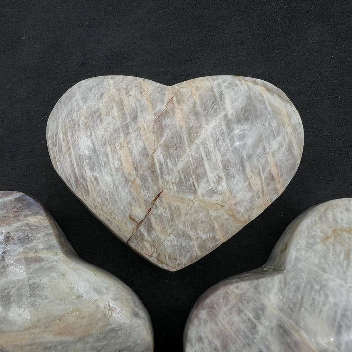 Moonstone Polished HeartsCrystal River Gems