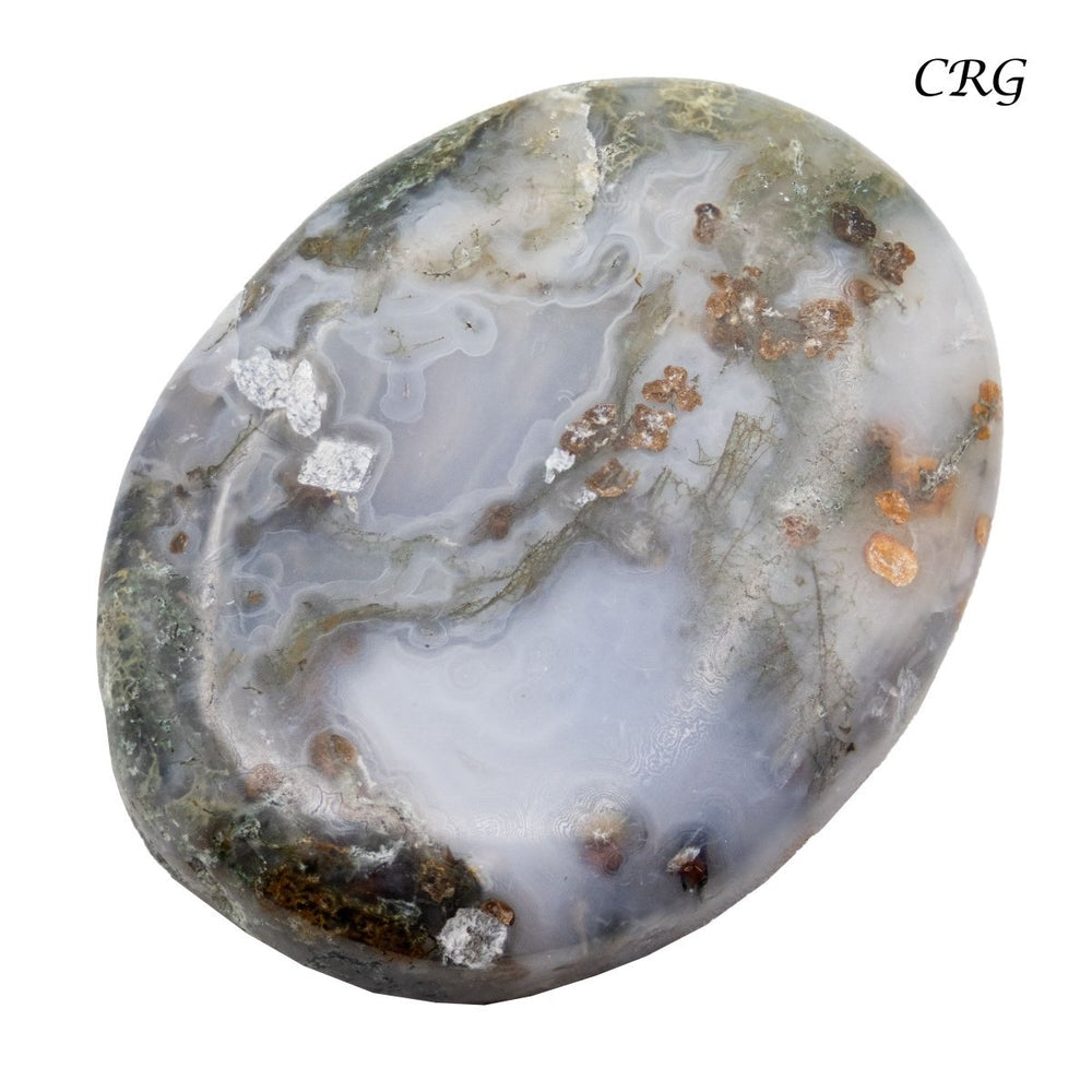 Moss Agate Cabochons (75 Grams) Mixed Sizes Bulk Wholesale Lot Crystal MineralsCrystal River Gems