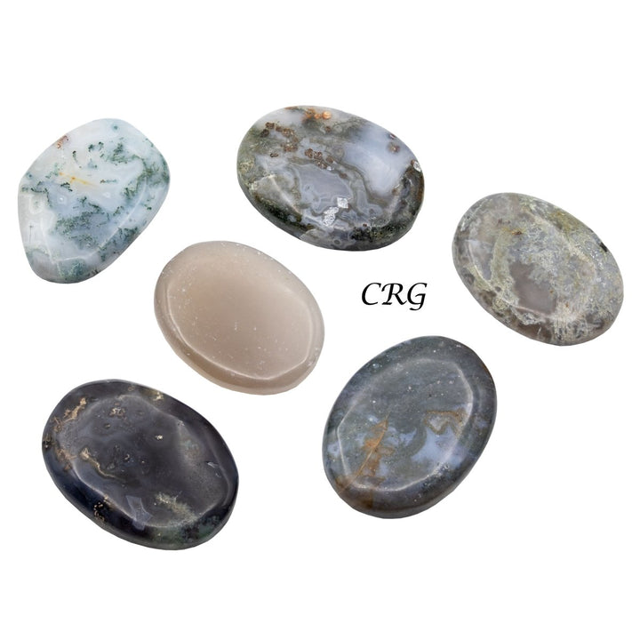 Moss Agate Cabochons (75 Grams) Mixed Sizes Bulk Wholesale Lot Crystal MineralsCrystal River Gems