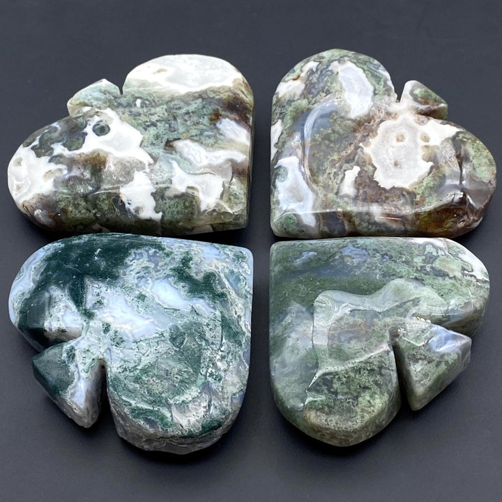 Moss Agate Large Spade CarvingCrystal River Gems