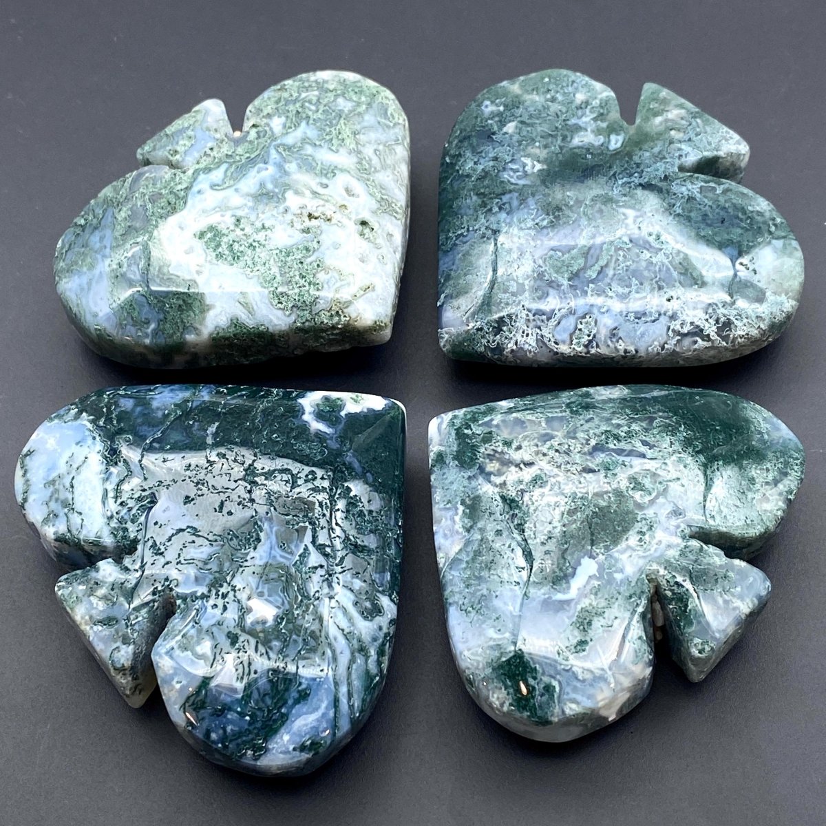 Moss Agate Small Spade Carving – Crystal River Gems