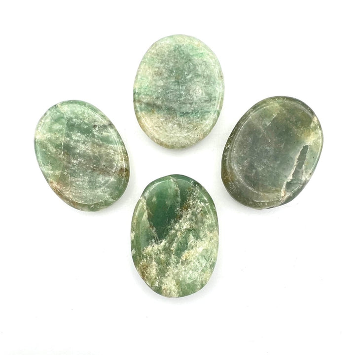 Nephrite Jade Worry Stones w/ Thumb Indent / 1" Avg (4 Pieces)Crystal River Gems