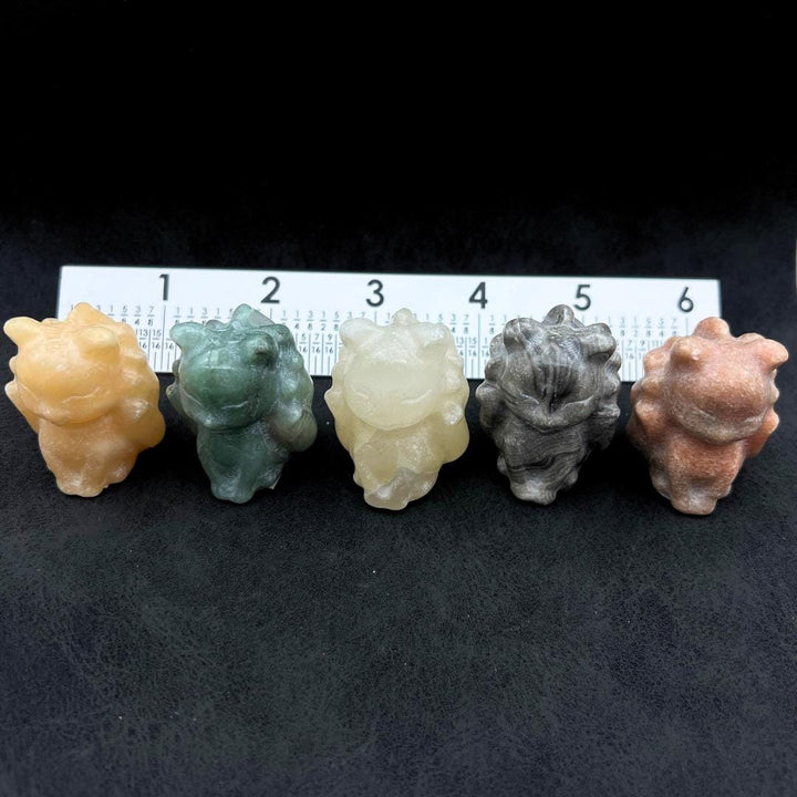 Ninetails Mixed Gemstones CarvingCrystal River Gems