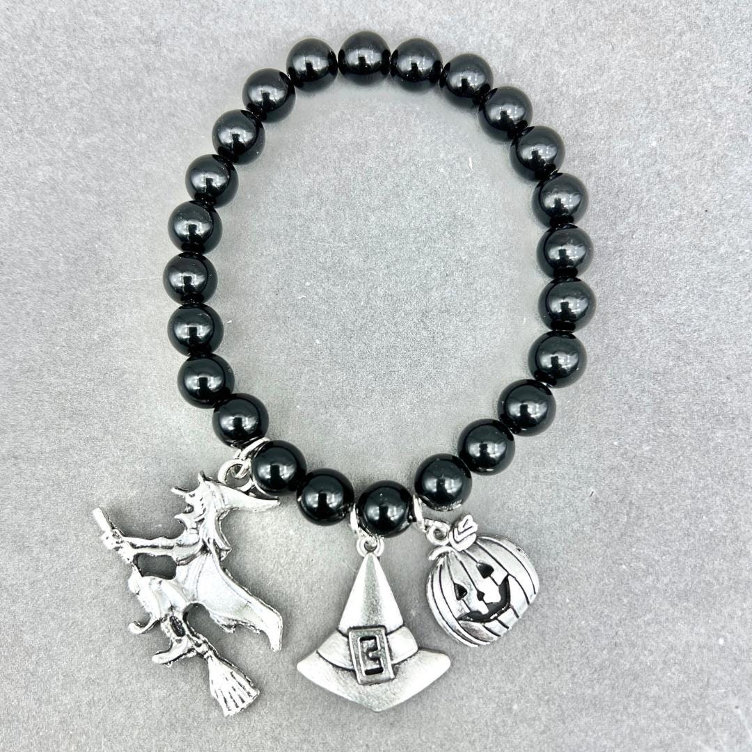 Obsidian Halloween Bracelet (1 Piece)Crystal River Gems