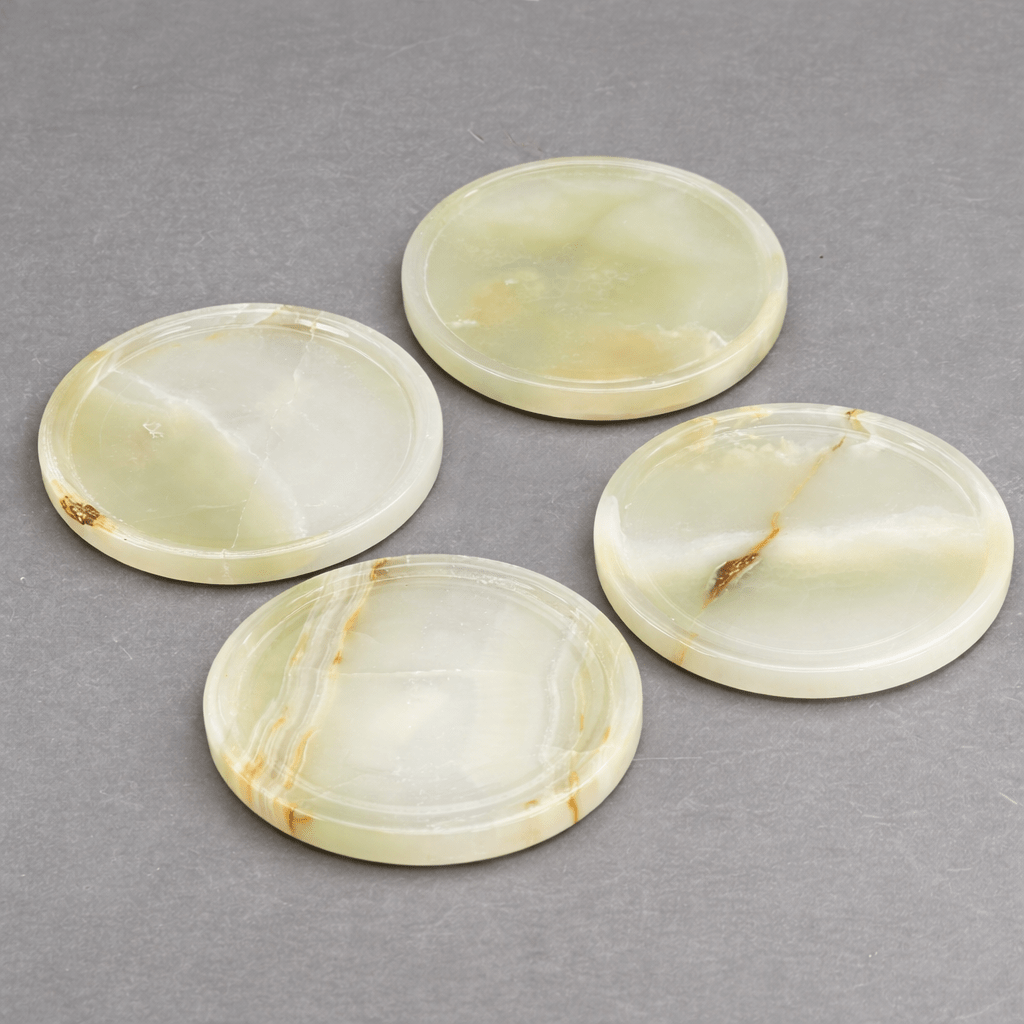 Onyx Round Drink Coaster (4 inches) (1 Piece) Gemstone Home DecorCrystal River Gems