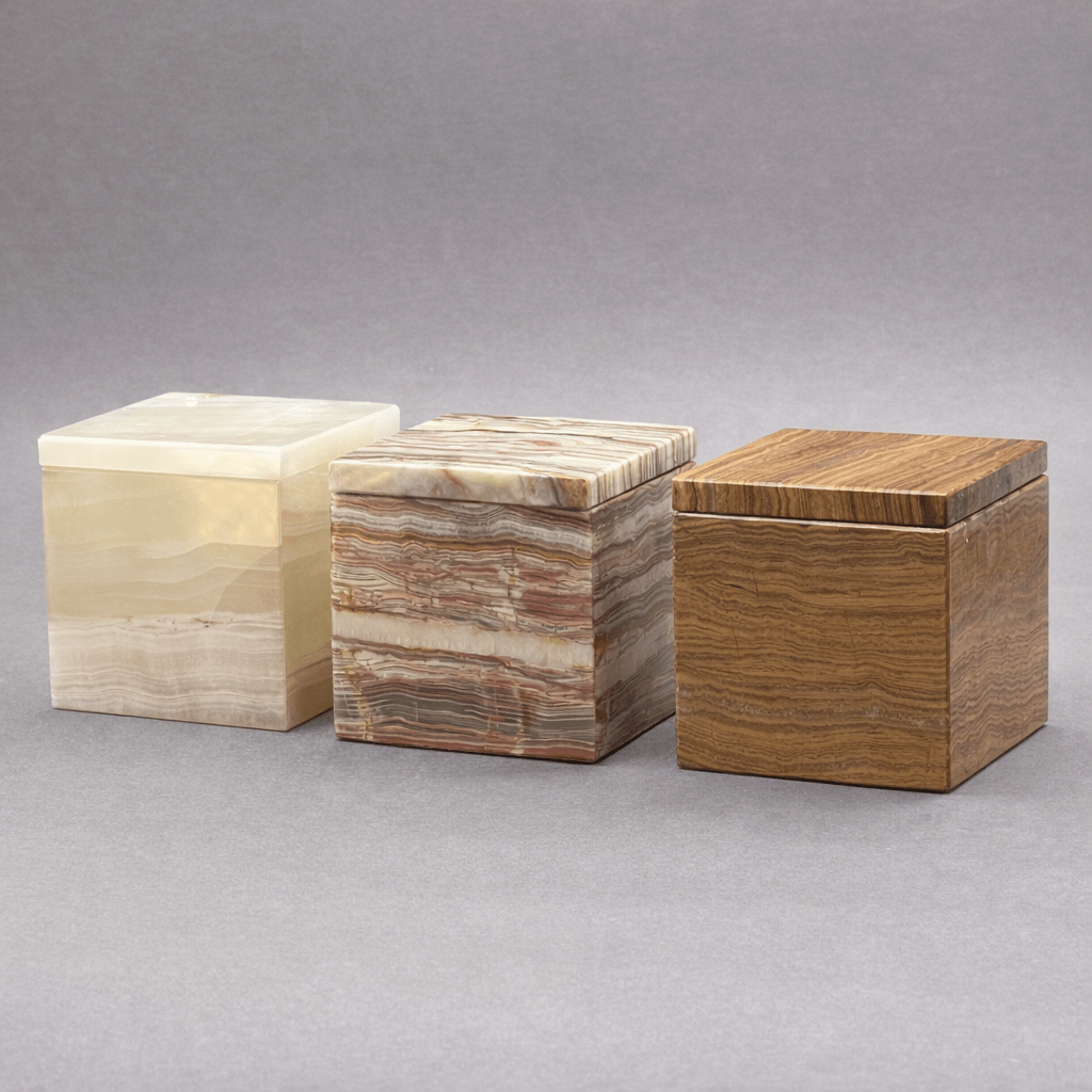 Onyx Square Box (4 inches) Gemstone Home DecorCrystal River Gems