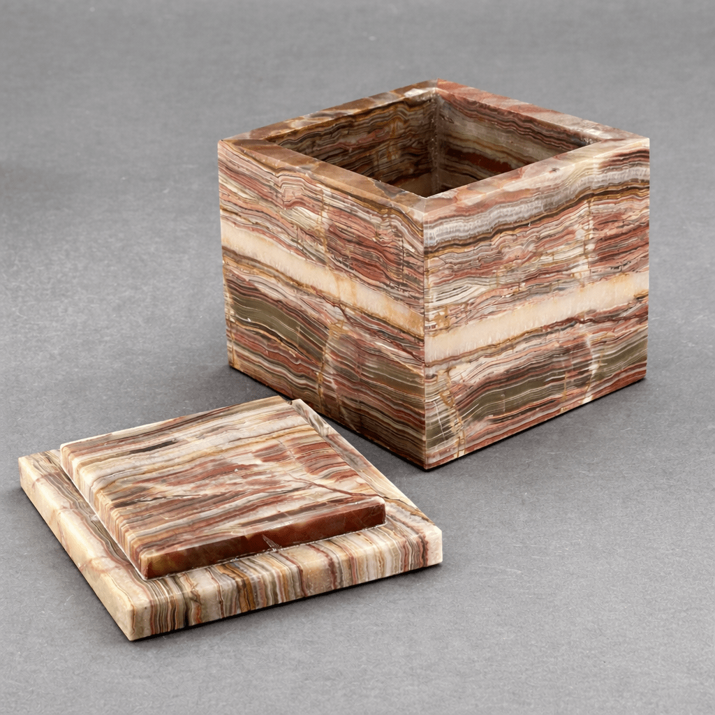 Onyx Square Box (4 inches) Gemstone Home DecorCrystal River Gems