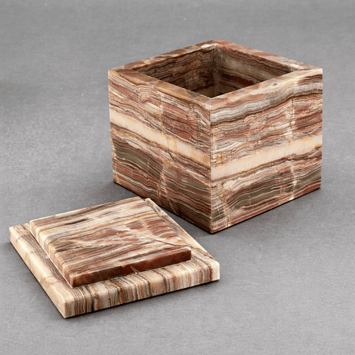 Onyx Square Box (4 inches) Gemstone Home DecorCrystal River Gems