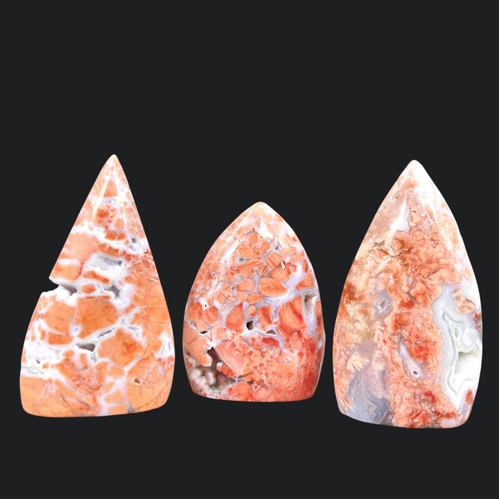 Petal Agate Flame 3 to 4 Inches (1 Piece)Crystal River Gems