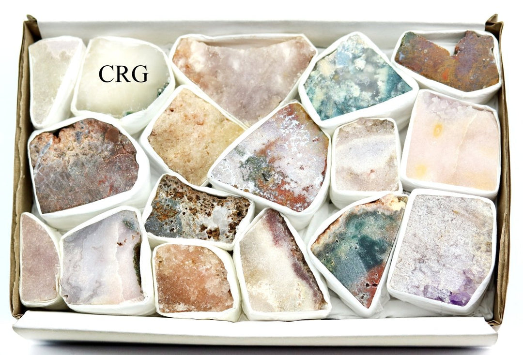 Pink Amethyst Multicolor Small Flat (1 Flat) Size 1 to 2 Inches Bulk Wholesale Lot Crystals Minerals