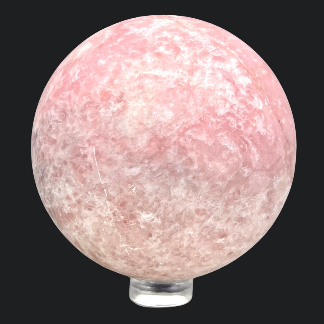 Pink Opal Sphere (1 Piece) Hand-Carved Polished Gemstone Decor