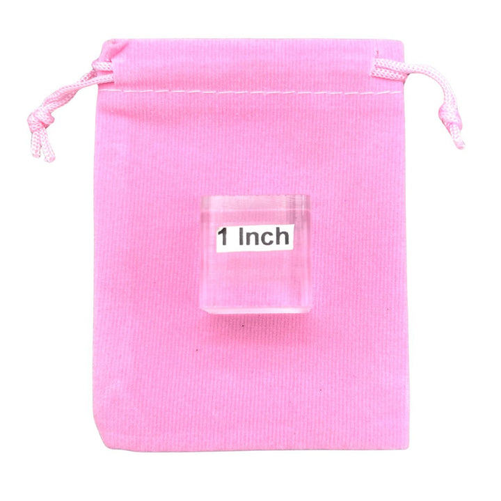 Pink Plush Velvet Pouch (1 Piece) Size 3 by 4 Inches Small Deluxe Gift BagCrystal River Gems