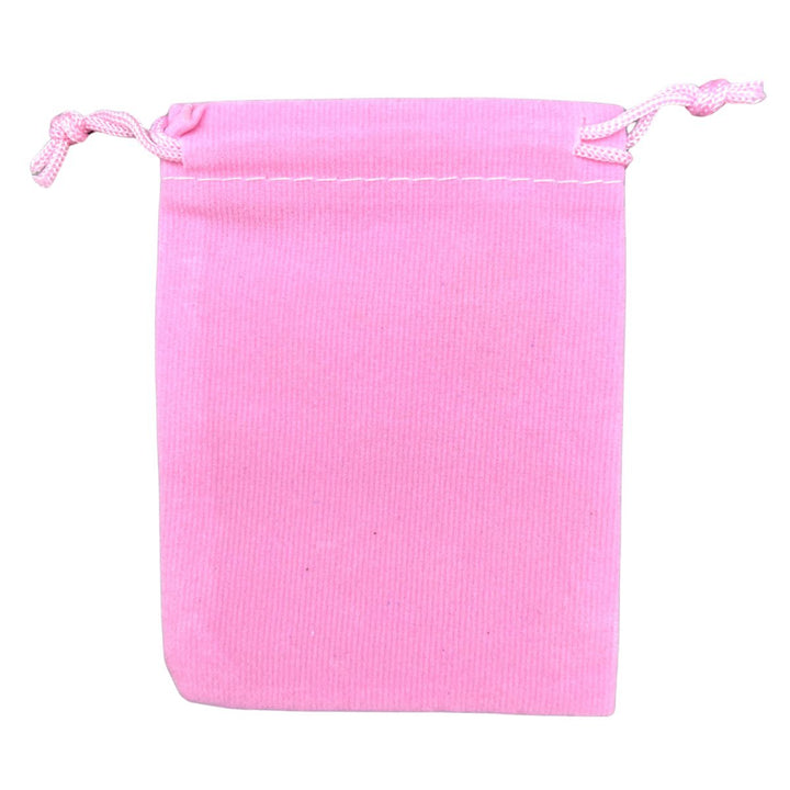 Pink Plush Velvet Pouch (1 Piece) Size 3 by 4 Inches Small Deluxe Gift BagCrystal River Gems