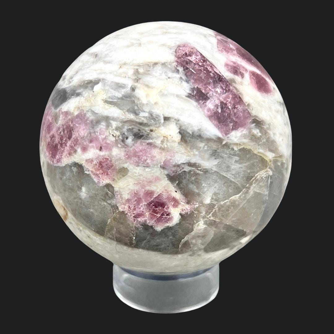 Pink Tourmaline Sphere 50 to 65mm (1 Piece)Crystal River Gems