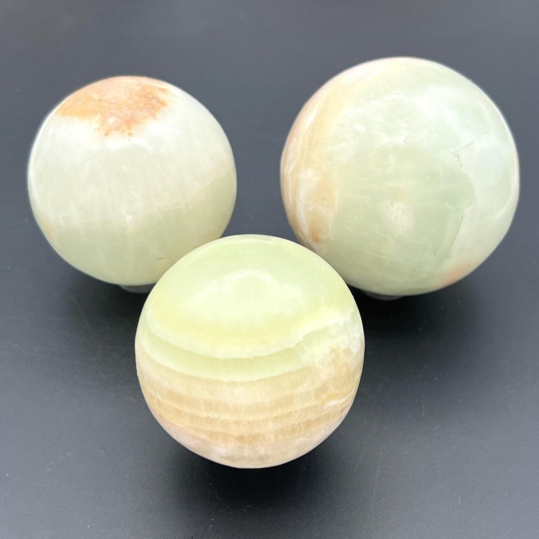 Pistachio Calcite Gemstone SphereCrystal River Gems