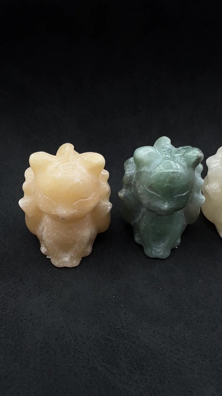 Ninetails Mixed Gemstones Carving