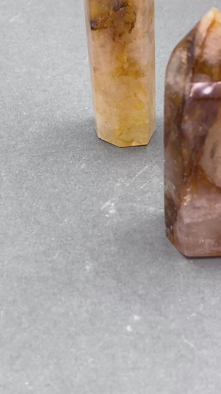 Golden Healer Quartz Polished Standing Hexagon Point