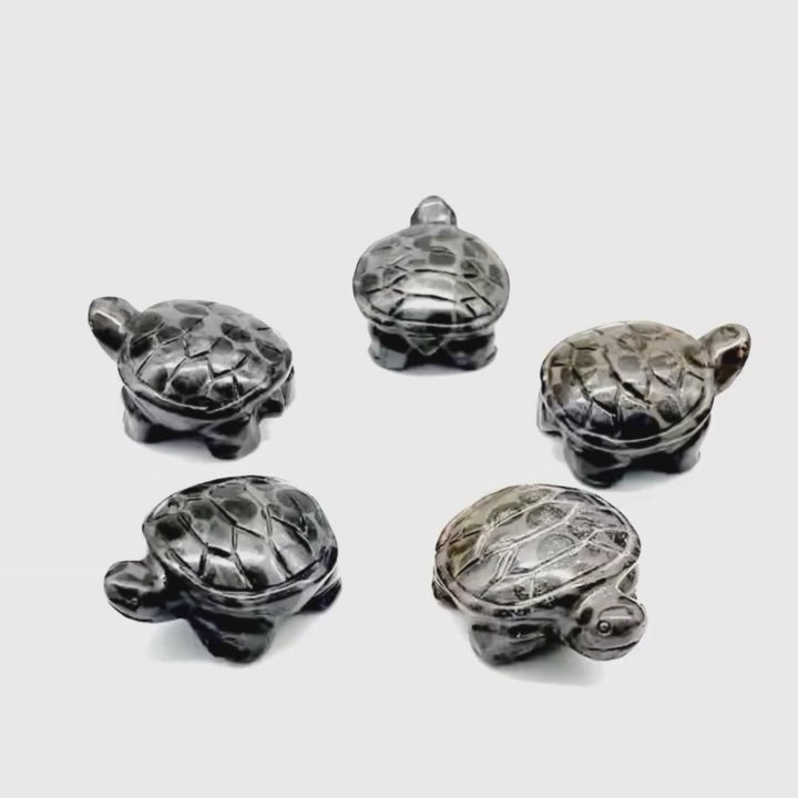 Kambaba Jasper Turtle Carving (1 Piece)