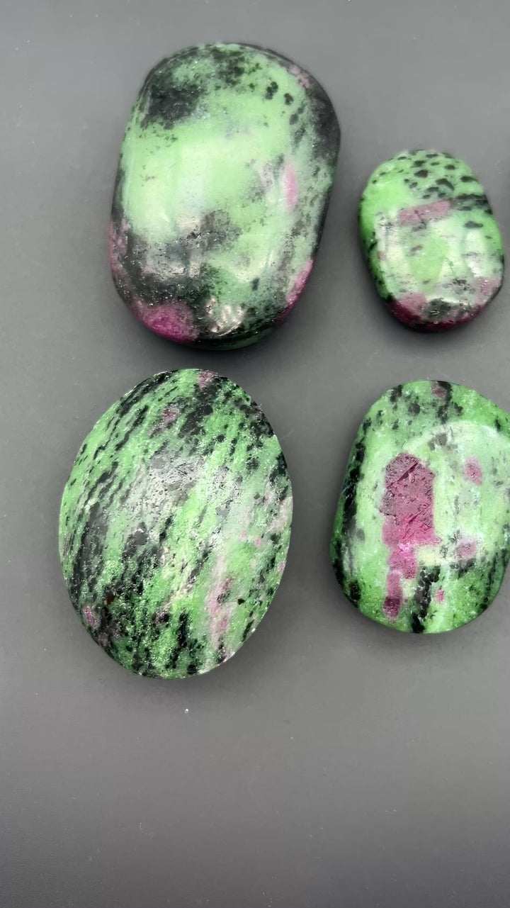 Ruby Zoisite Palm Stone (1 Piece)