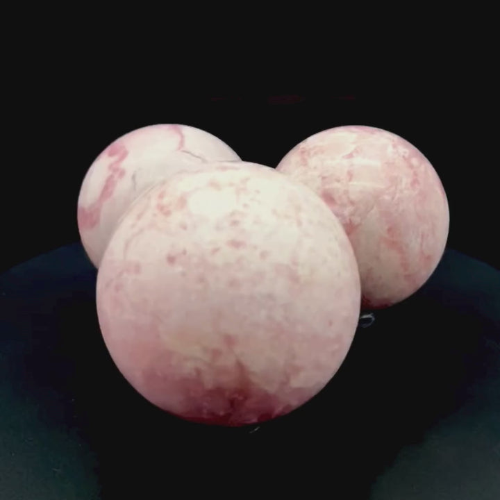 Pink Opal Sphere (1 Piece) Hand-Carved Polished Gemstone Decor