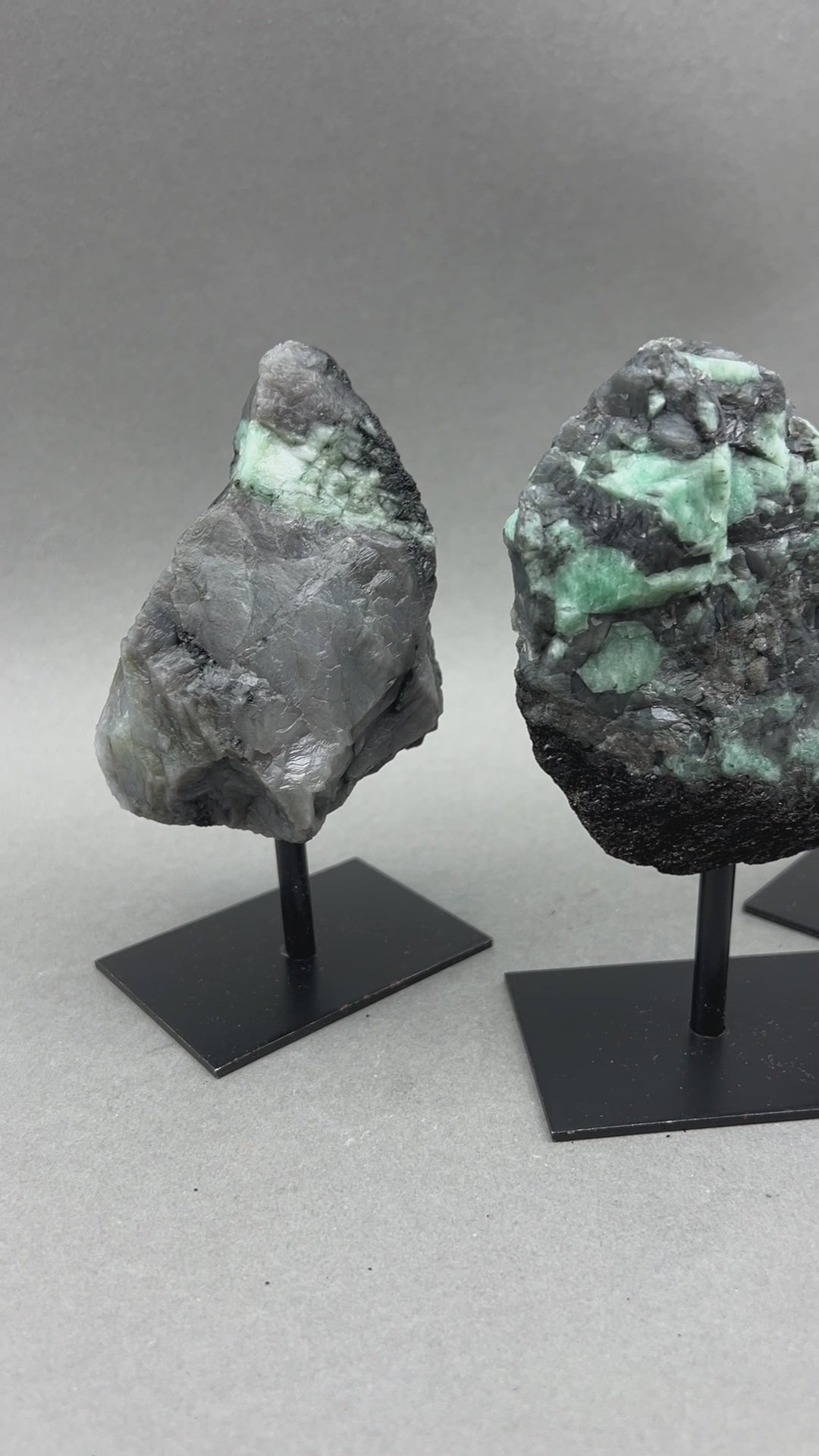 Emerald Rough Specimen on Metal Stand Gemstone Home Decor Wholesale Crystal Supply