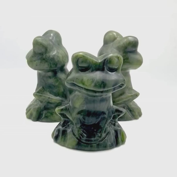 Jade Frog Carving 2 Inches (1 Piece)