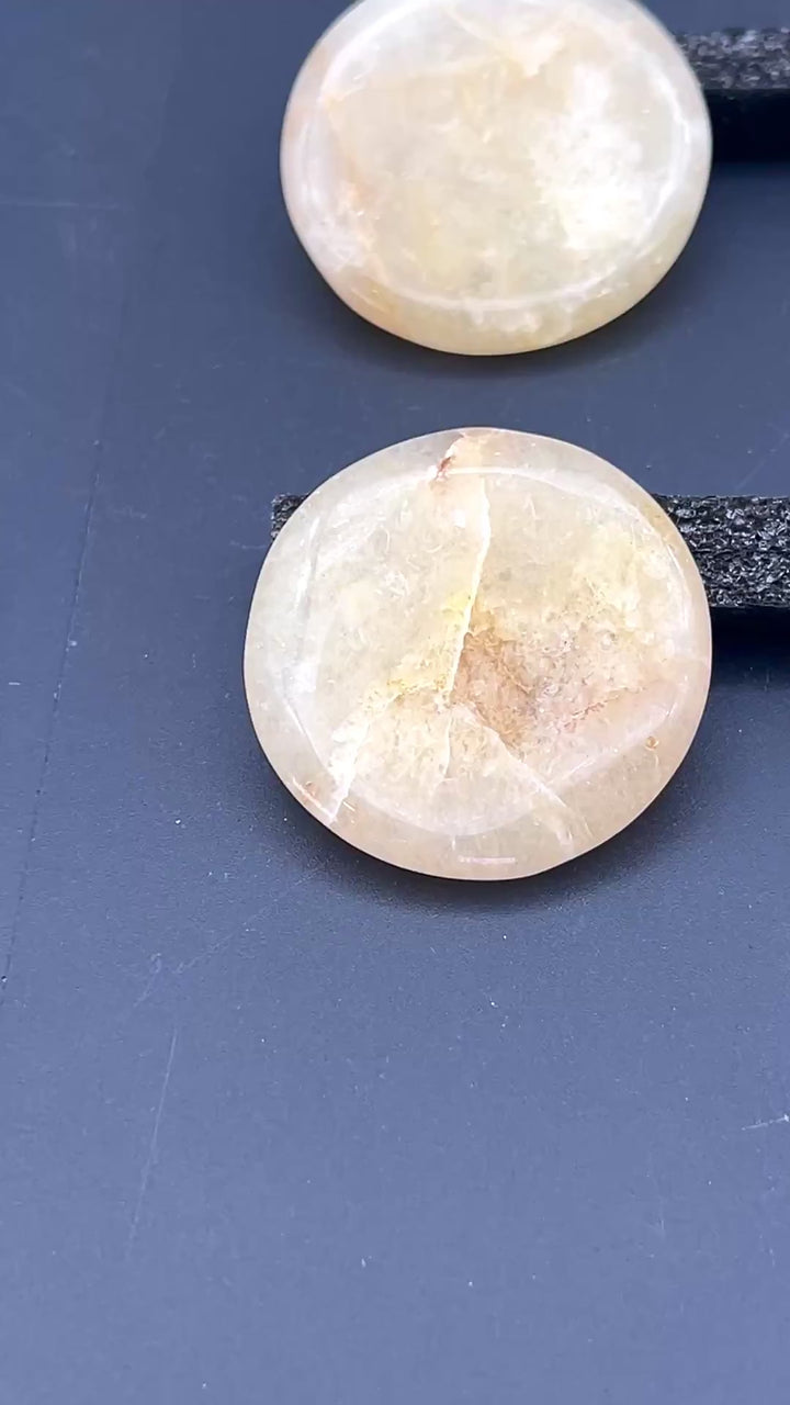 Yellow Quartz Polished Pocket Stone