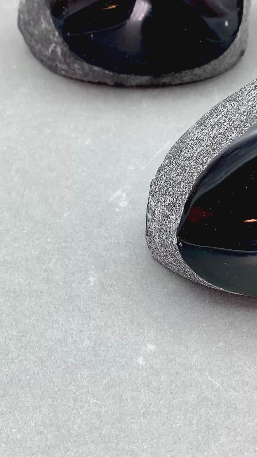 Rainbow Black Obsidian Polished Face Freeform